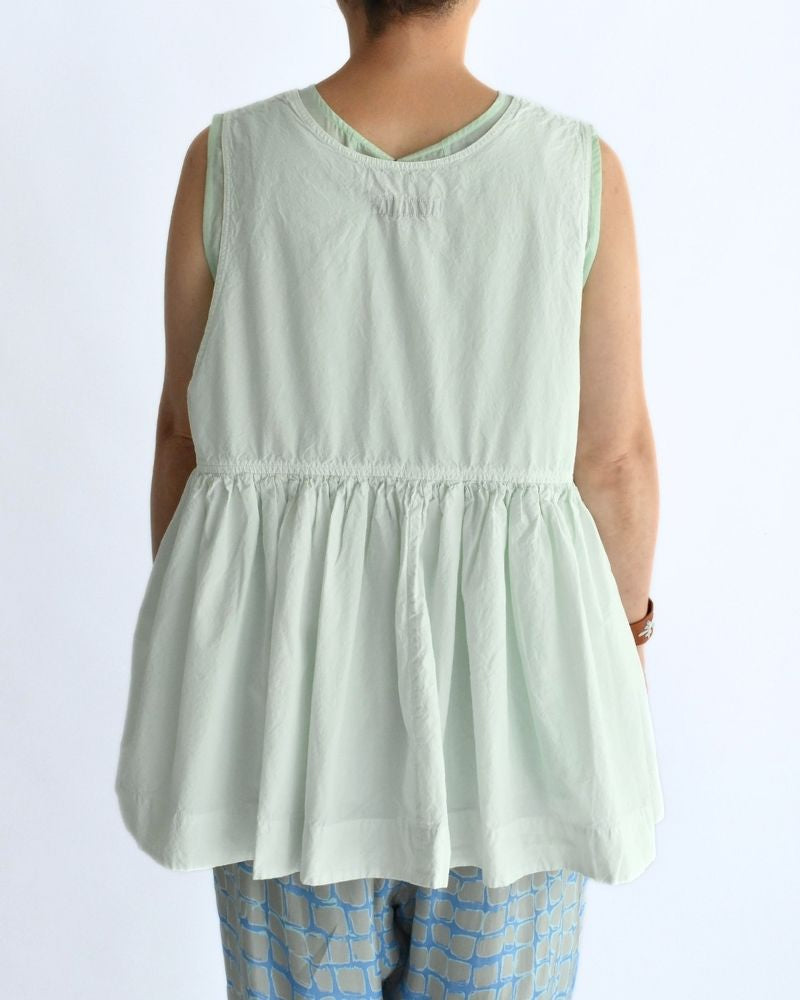 Sleeveless Gathered Top in MintGreen