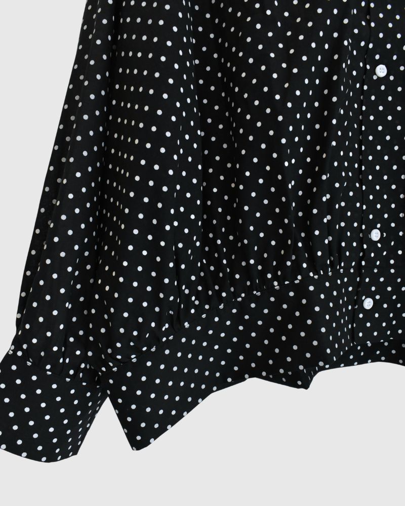 Gathered Blouse in SumikuroDot