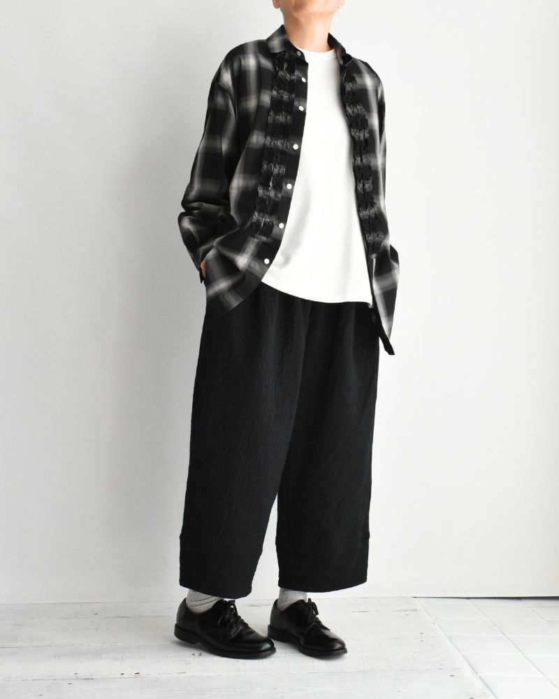 Original Random Stripe Quilted Nouveau Pants in Black