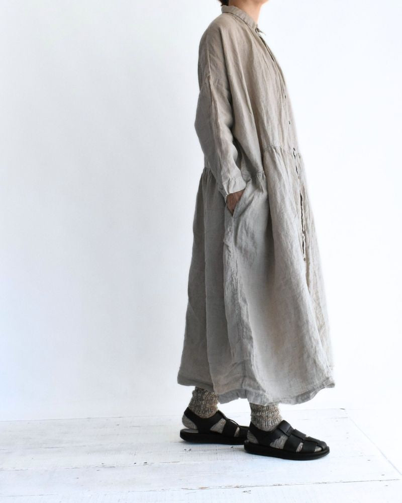 French Linen Dress in Natural