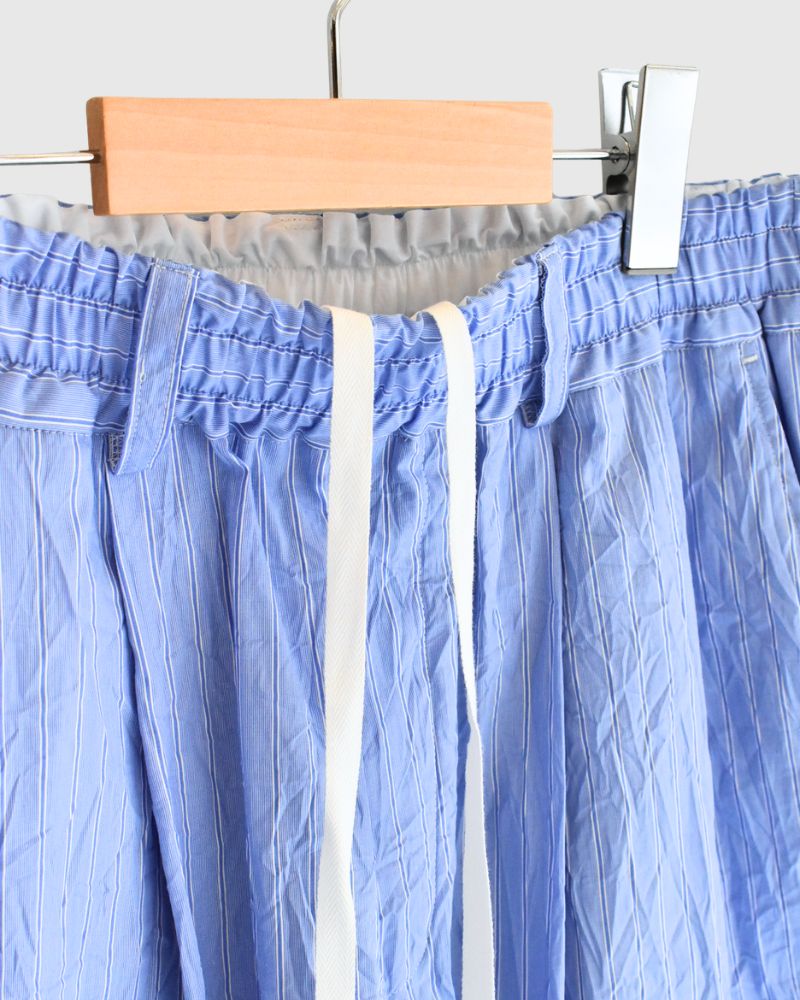 HAKU-CC Tuck Pants in SaxStripe