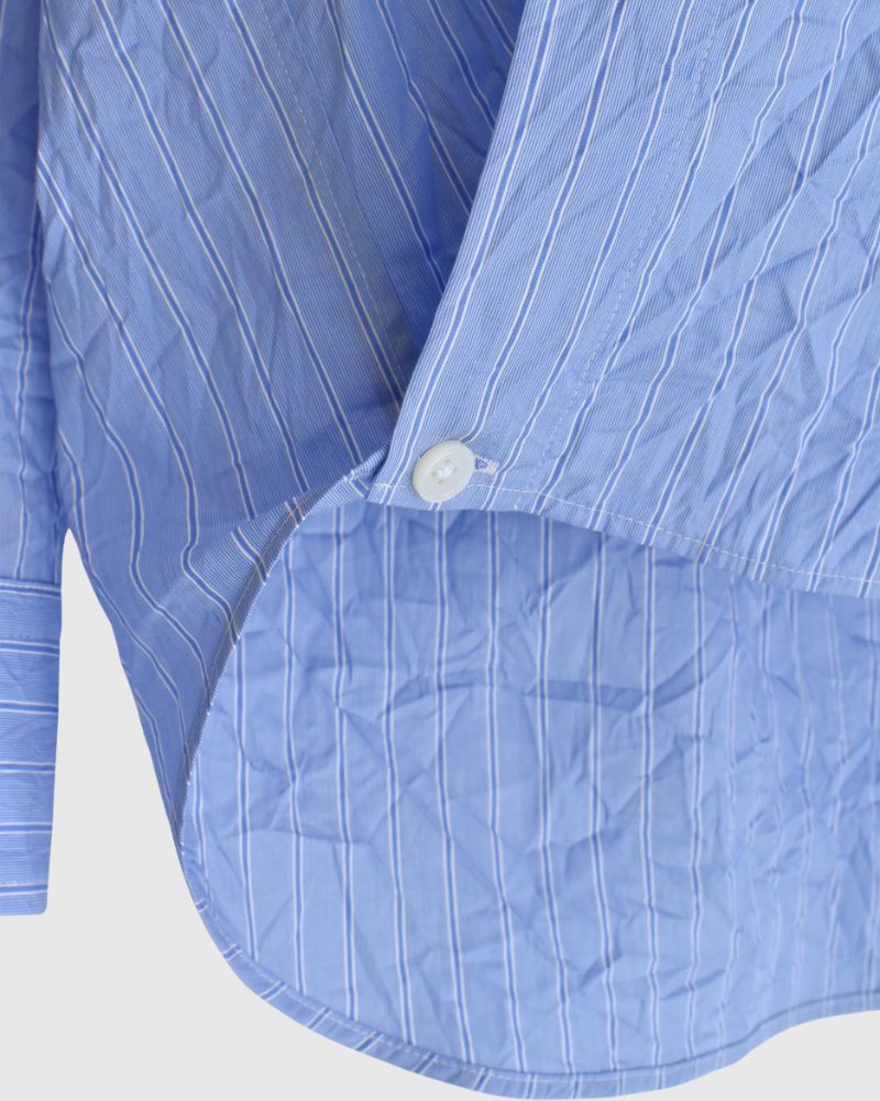 CLEA-CC 2-Way Regular Collar Shirt in SaxStripe