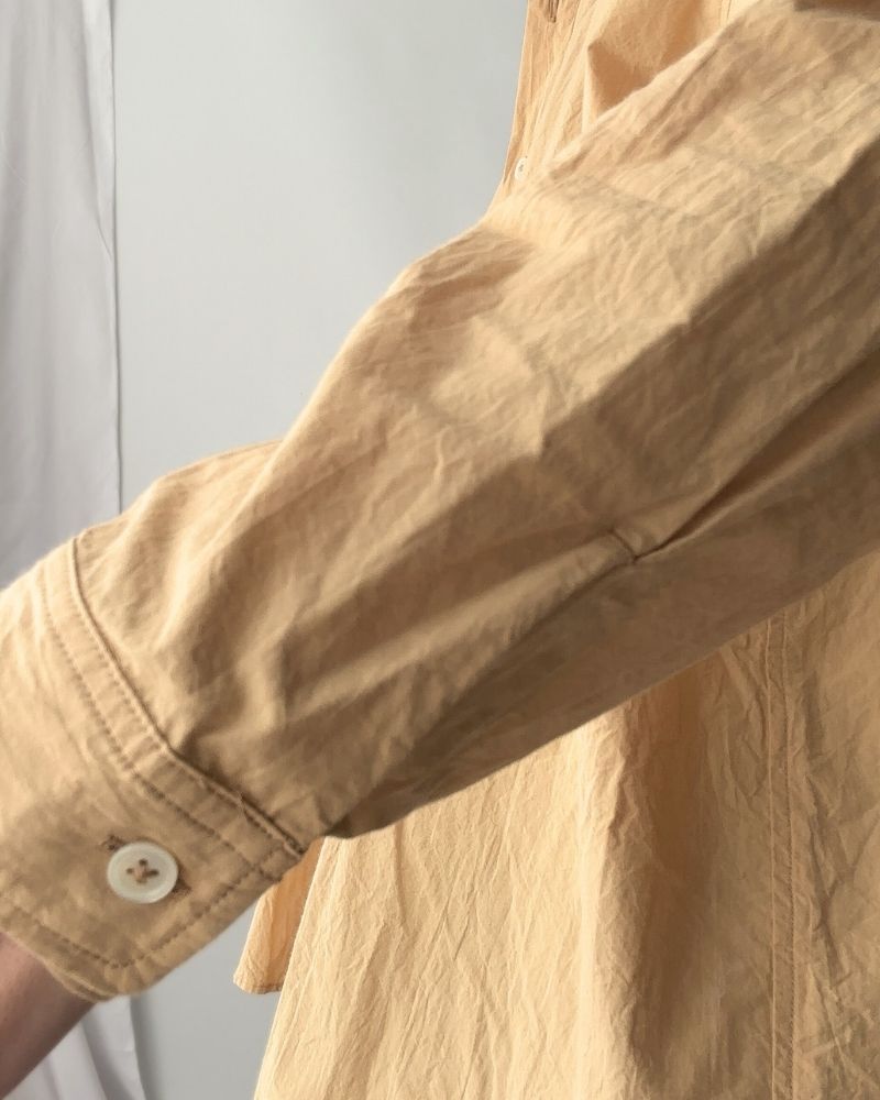 REGULAR COLLAR BIG SHIRT in Mustard