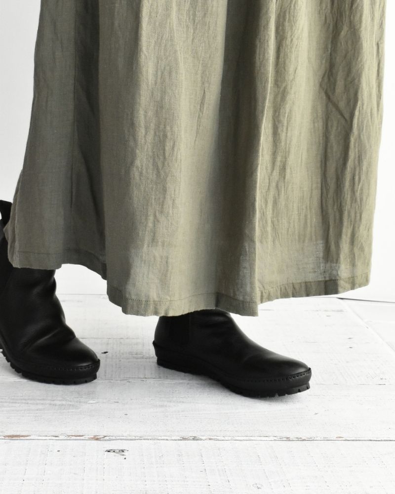 French Linen Skirt in Khaki