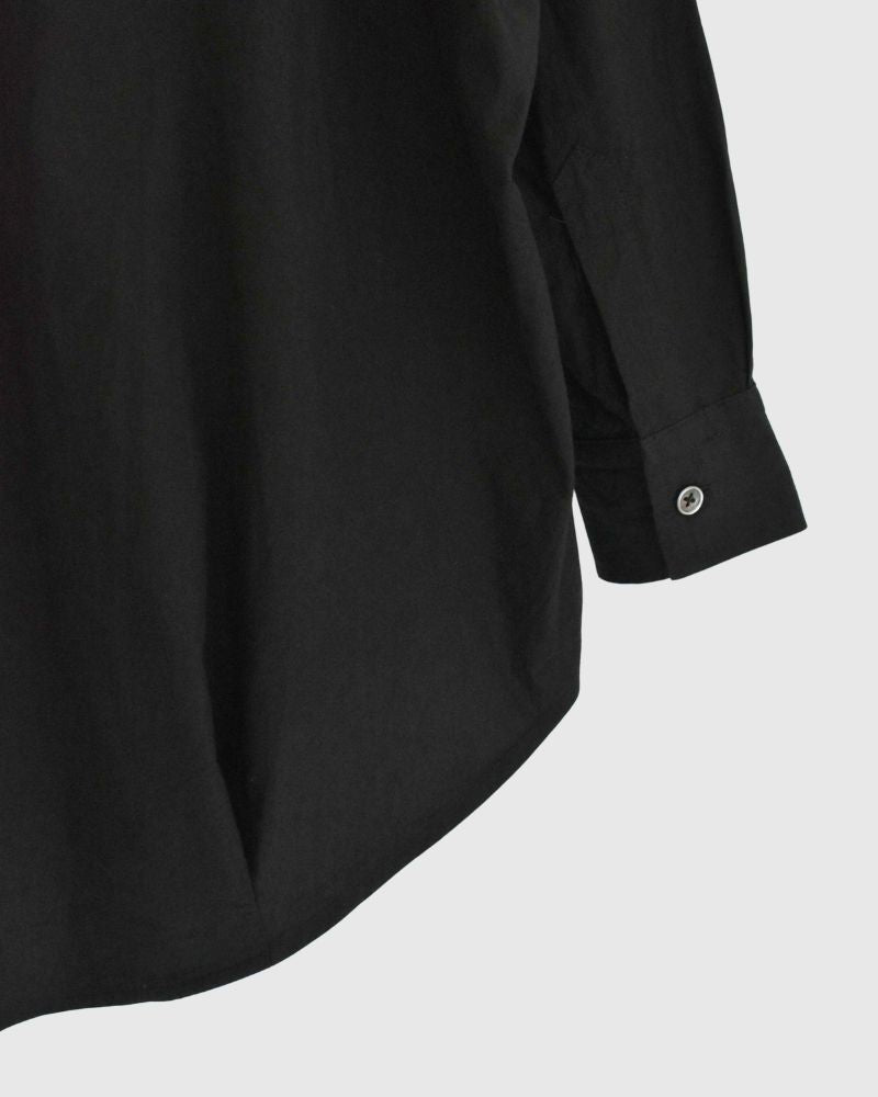 Tuck Cocoon Shirt in Black