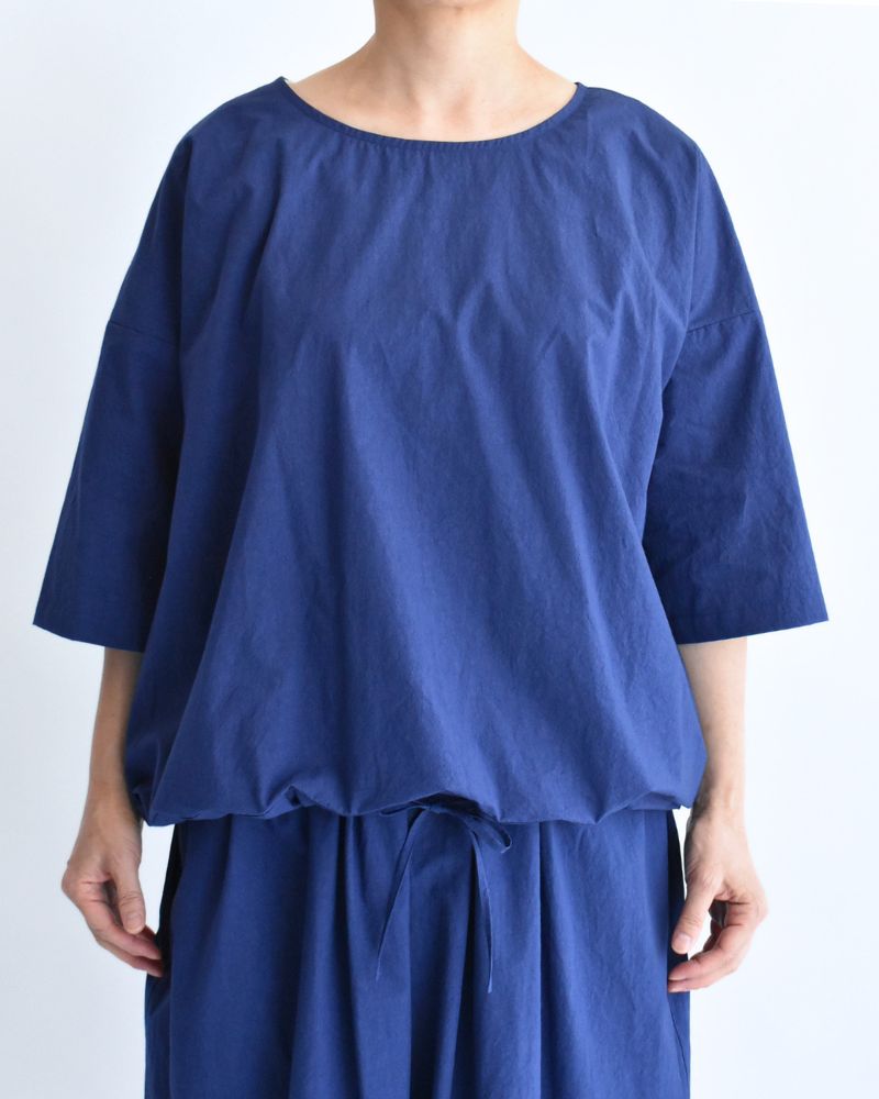 Drawstring Pullover in Blue