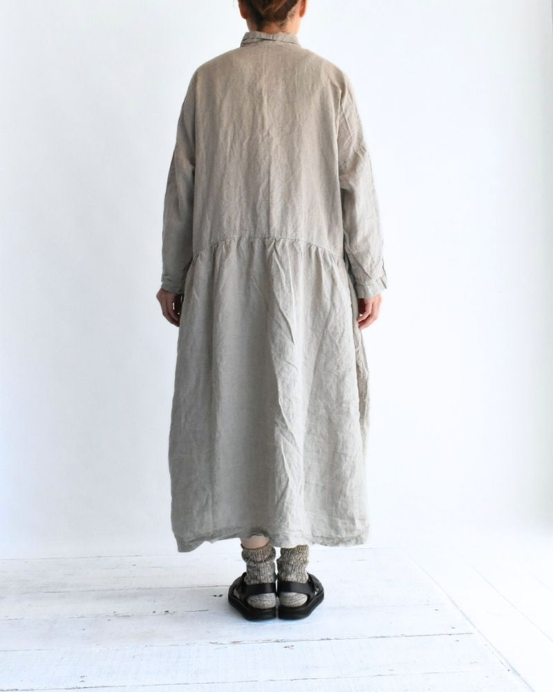 French Linen Dress in Natural