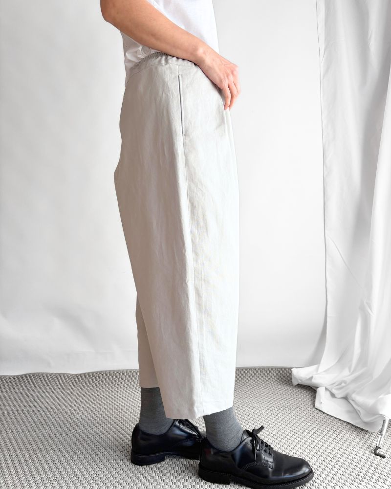 Cotton Washi Egg Pants in Gray