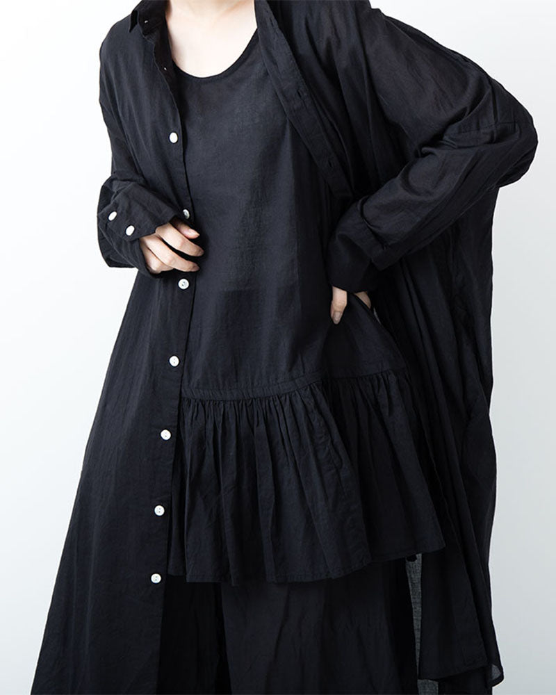 Frill Inner Tunic in Black