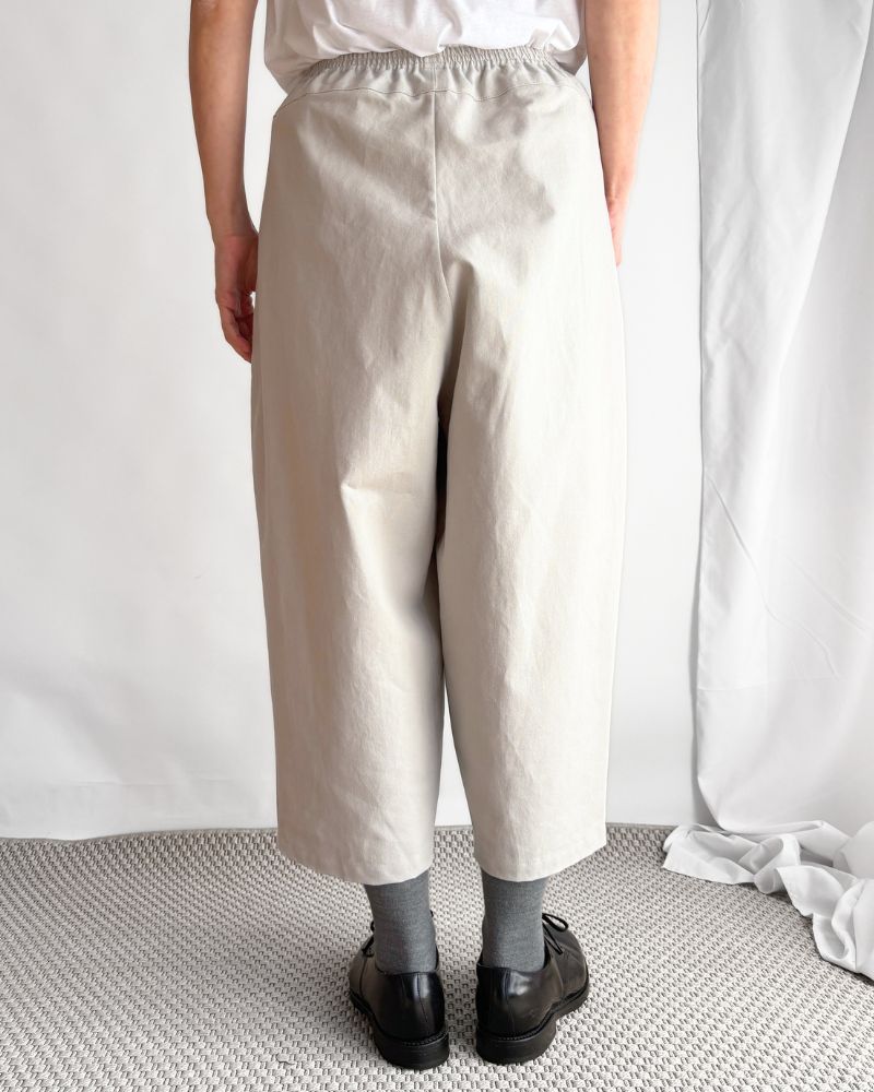 Cotton Washi Egg Pants in Gray