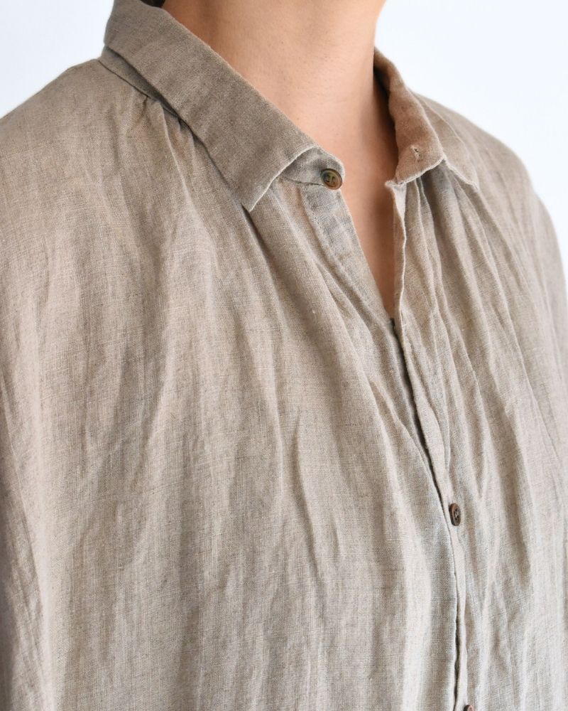 French Linen Dress in Natural