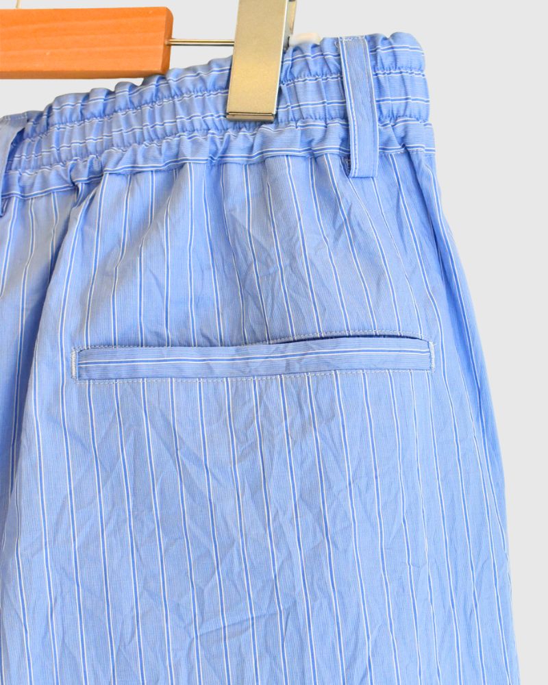 HAKU-CC Tuck Pants in SaxStripe