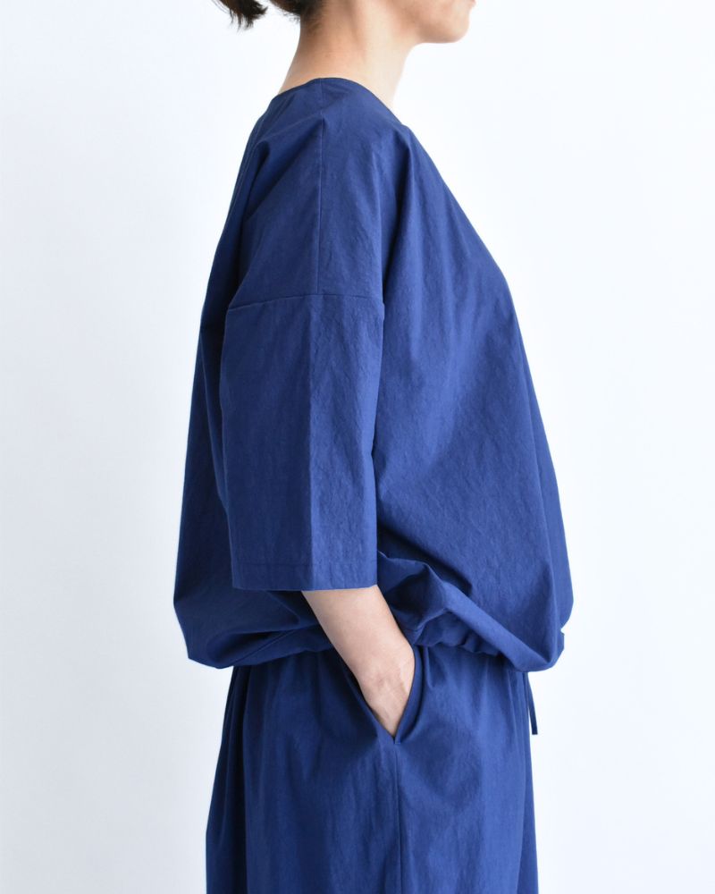 Drawstring Pullover in Blue