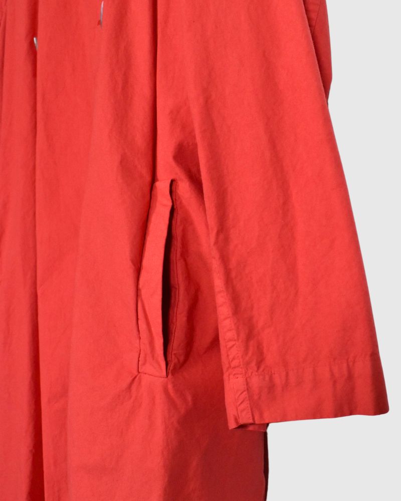 Double Button Coat in OrangeRed