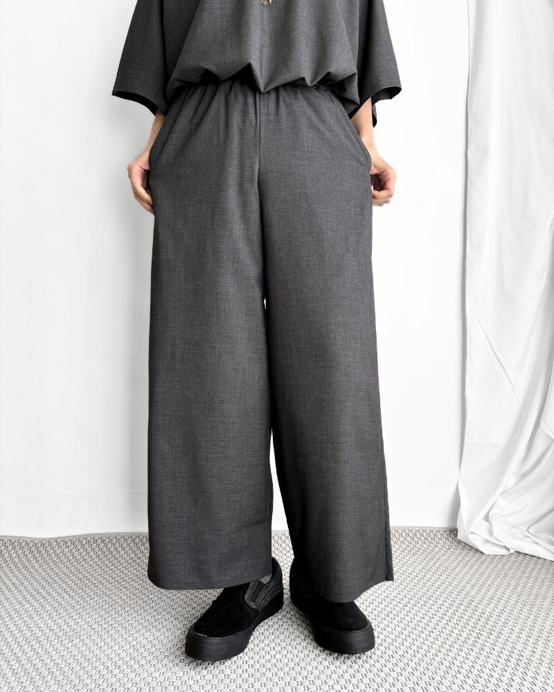 Tetoron Easy Pants in Gray