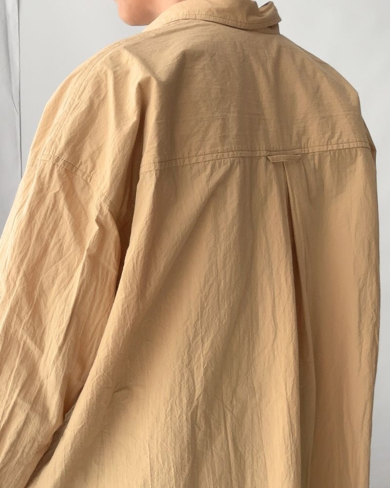 REGULAR COLLAR BIG SHIRT in Mustard