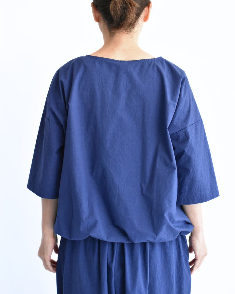 Drawstring Pullover in Blue