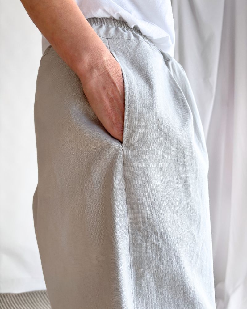 Cotton Washi Egg Pants in Gray