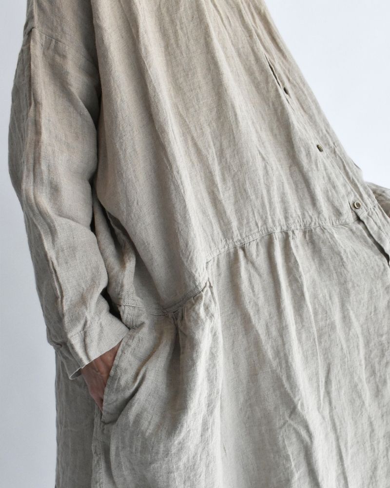 French Linen Dress in Natural
