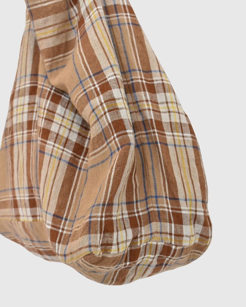 LINEN TARTAN CHECK BAG Check/C