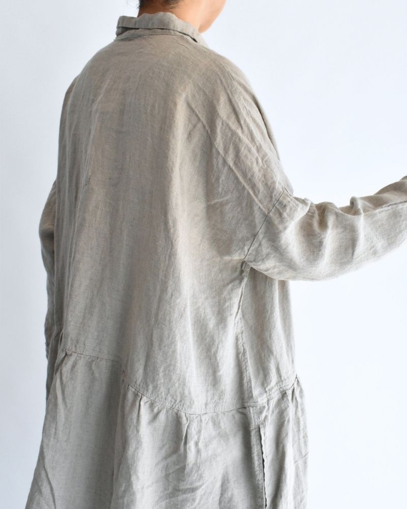 French Linen Dress in Natural