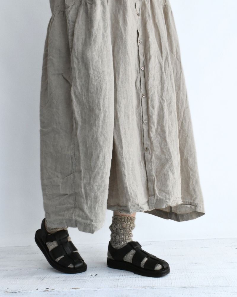 French Linen Dress in Natural