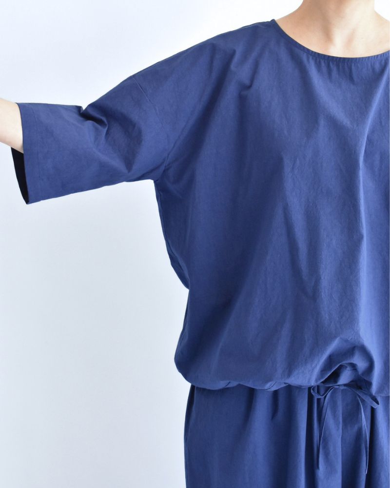 Drawstring Pullover in Blue
