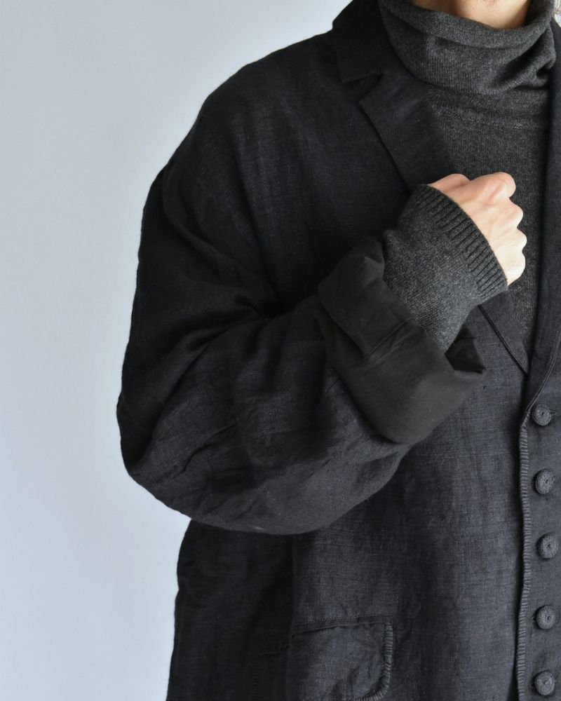 Handwoven 40 Linen Jacket in DarkNavy