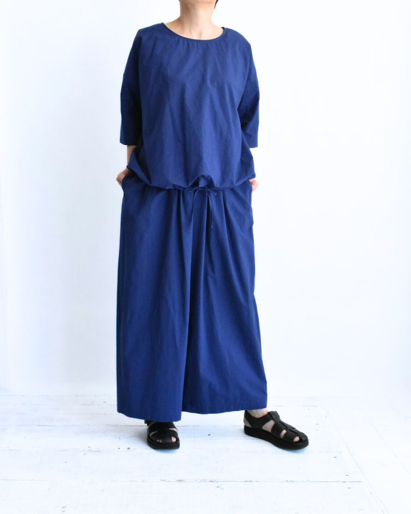 Drawstring Pullover in Blue