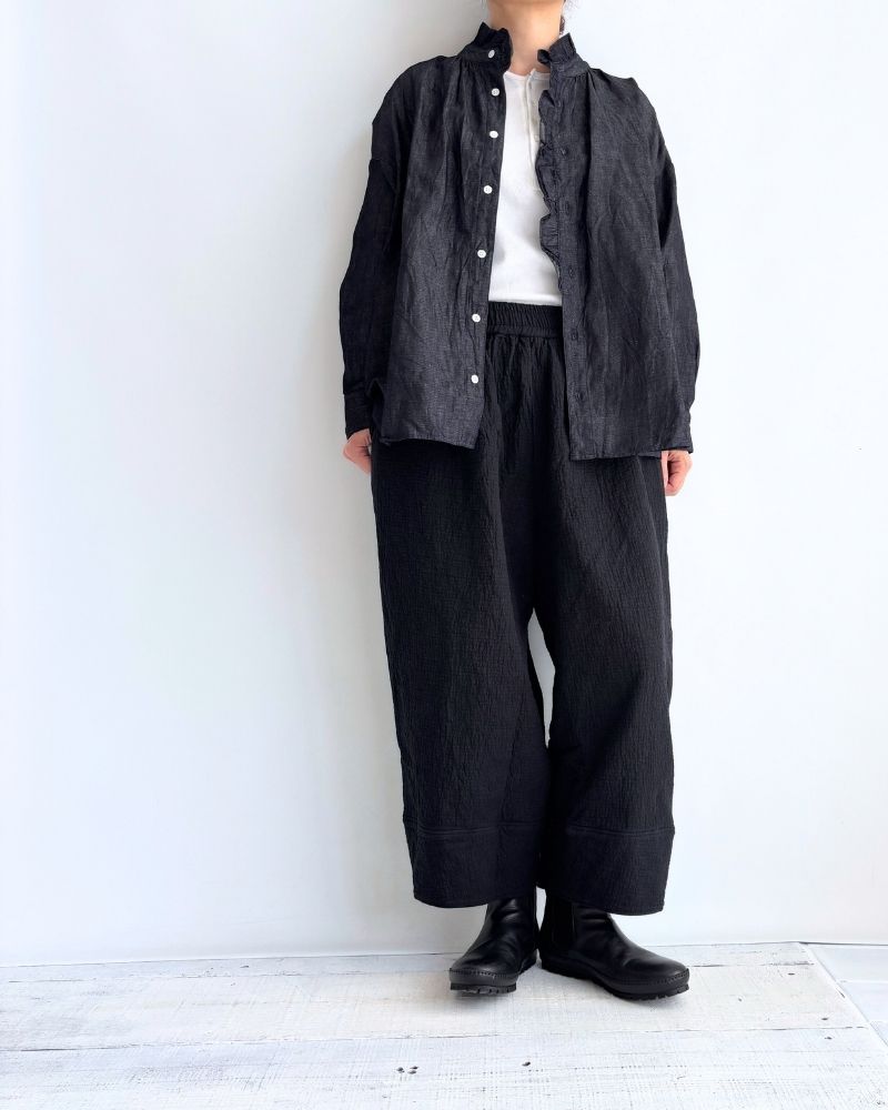 Original Random Stripe Quilted Nouveau Pants in Black