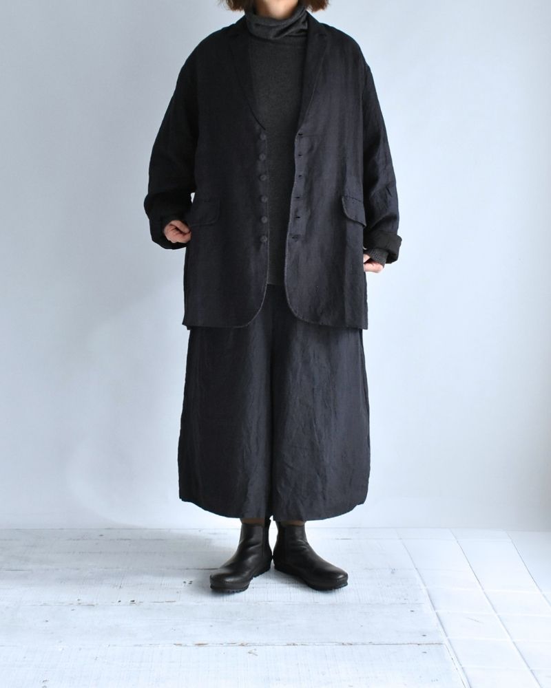 Handwoven 40 Linen Jacket in DarkNavy