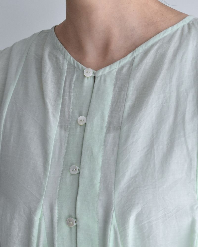 Silk cotton gusset 2-way tank top in LightGreen
