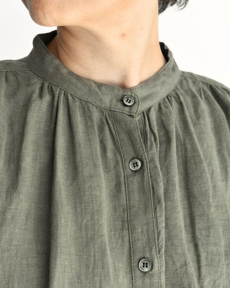 French Linen Shirt in Khaki