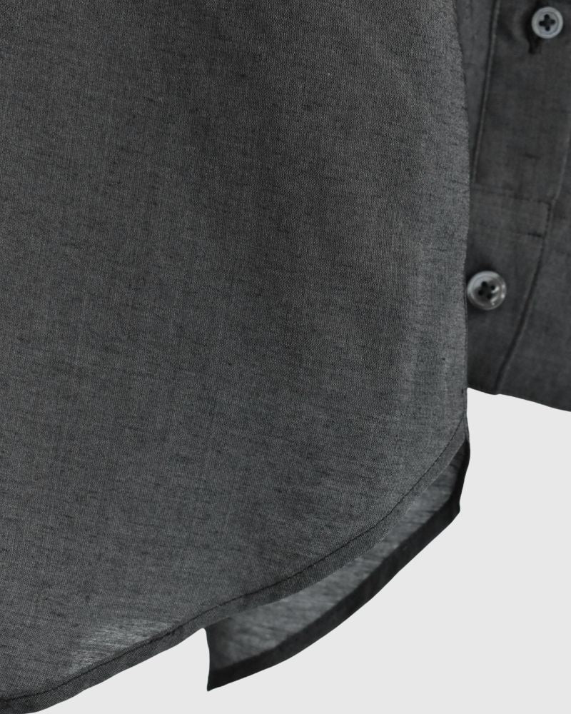 DORIS-SILK Frill Blouse in Black