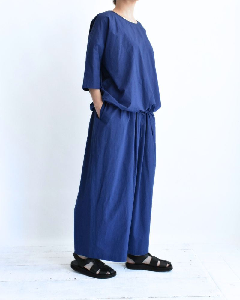 Drawstring Pullover in Blue