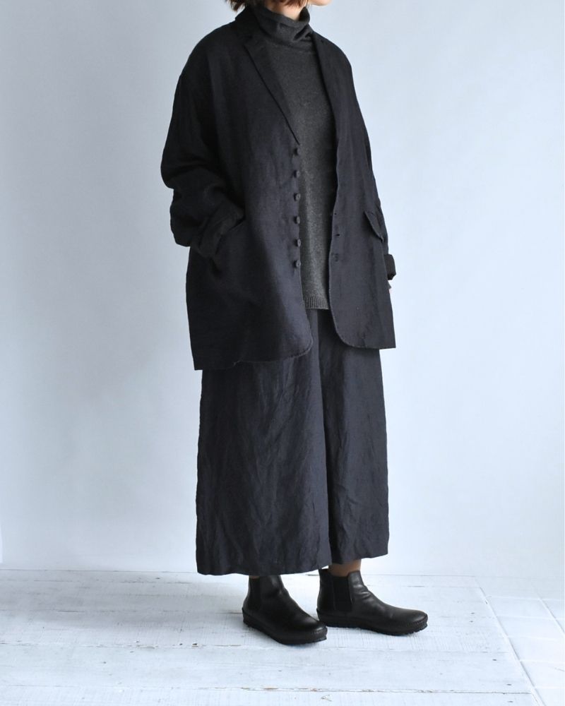 Handwoven 40 Linen Jacket in DarkNavy