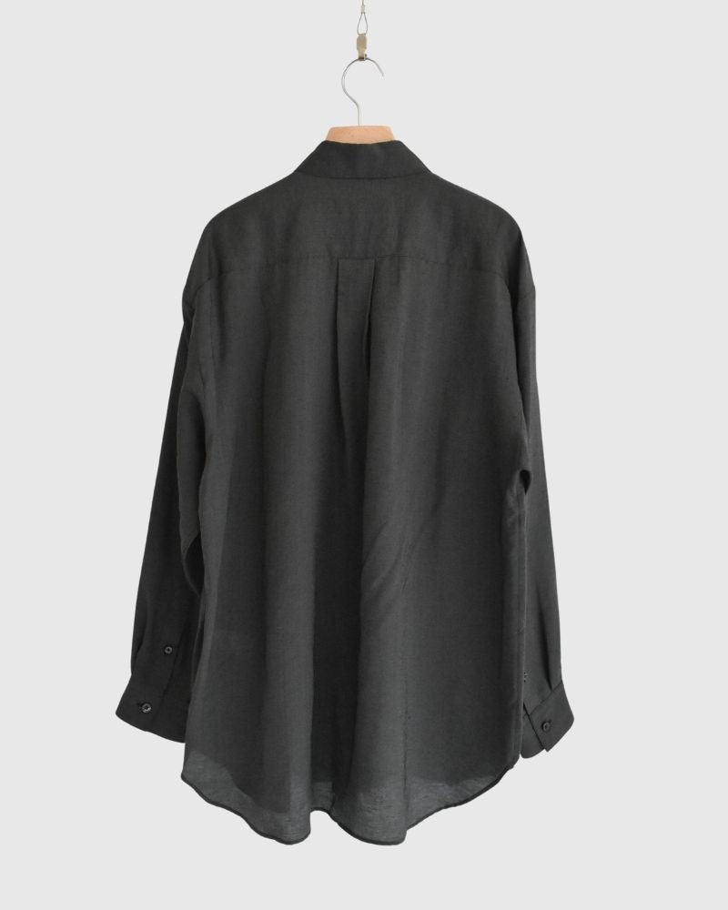 DORIS-SILK Frill Blouse in Black