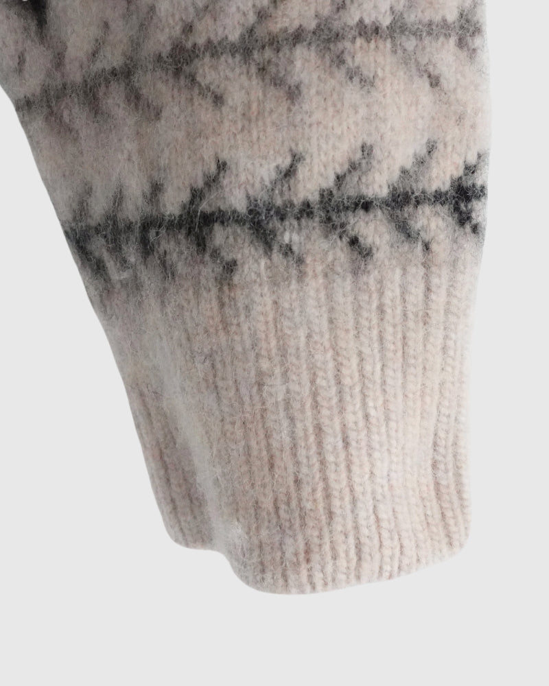 Nordic Knit Cardigan in Ivory