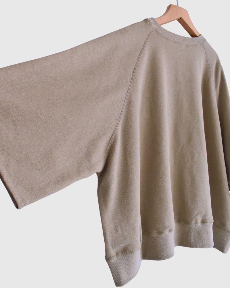 Vintage fleece pullover in Beige