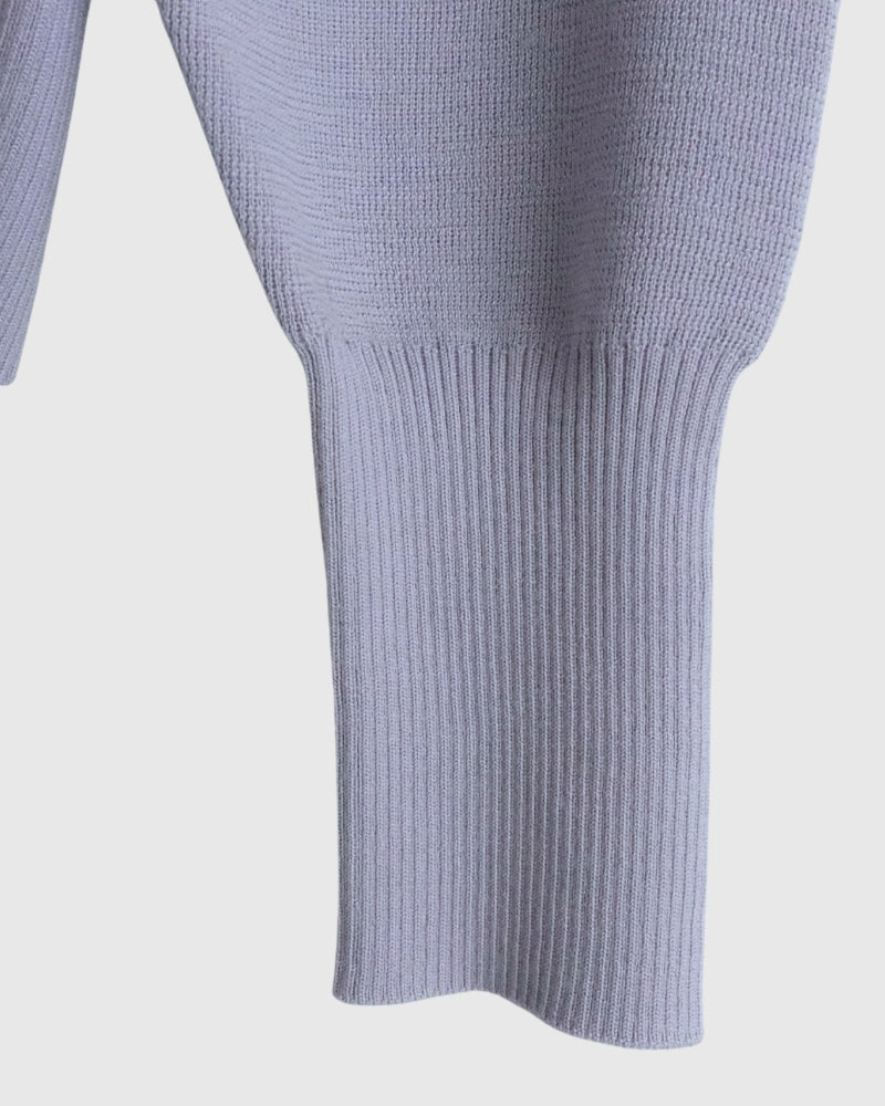 Deep V-Neck Sweater in Gray