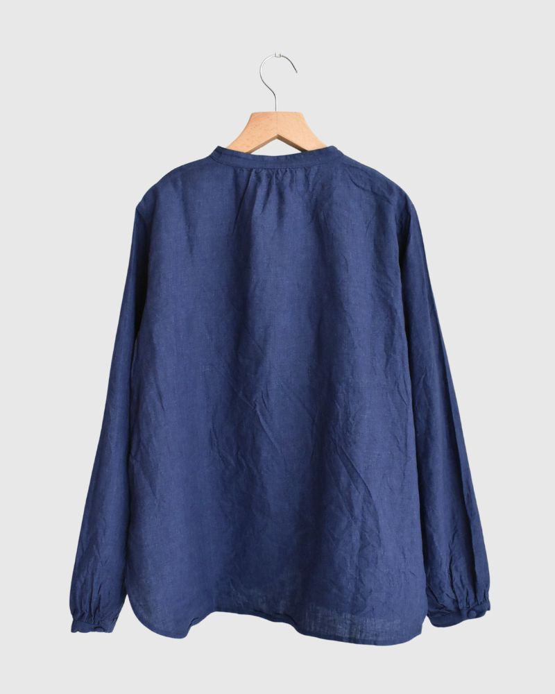Indigo linen shirt in Indigo