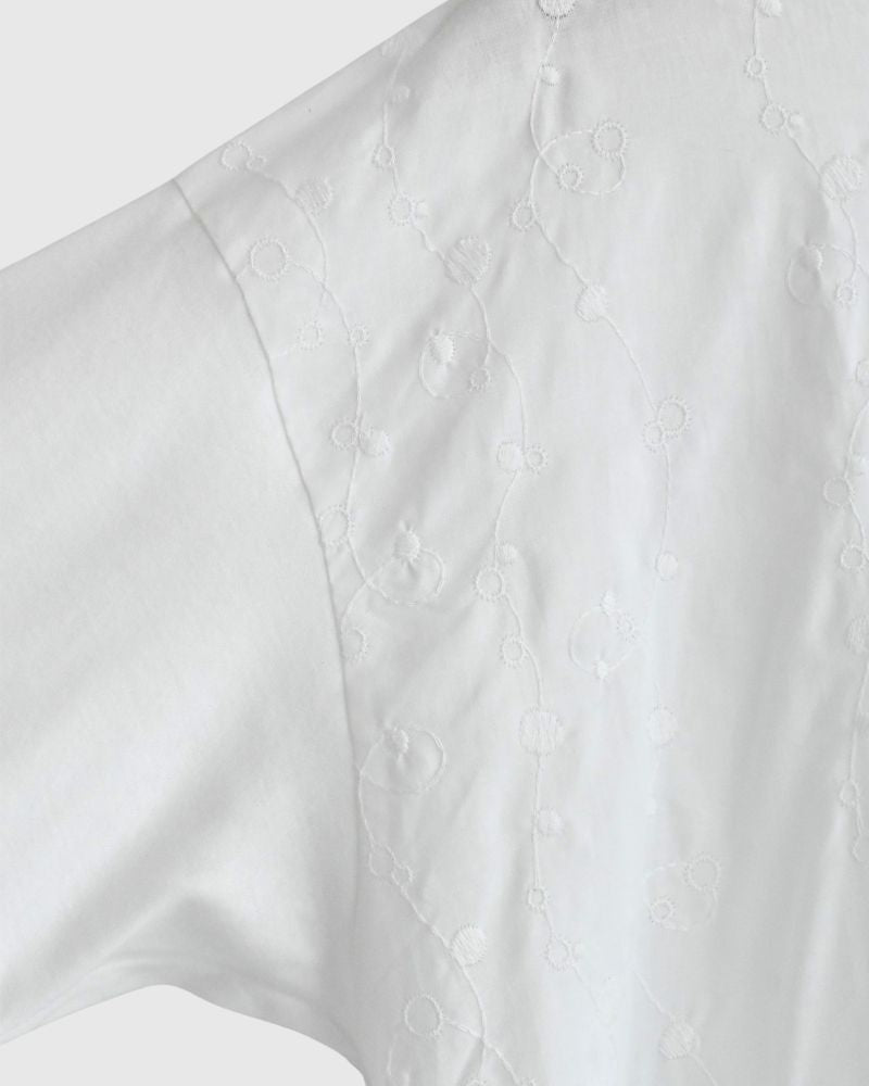 muratti crew neck wide pullover in White