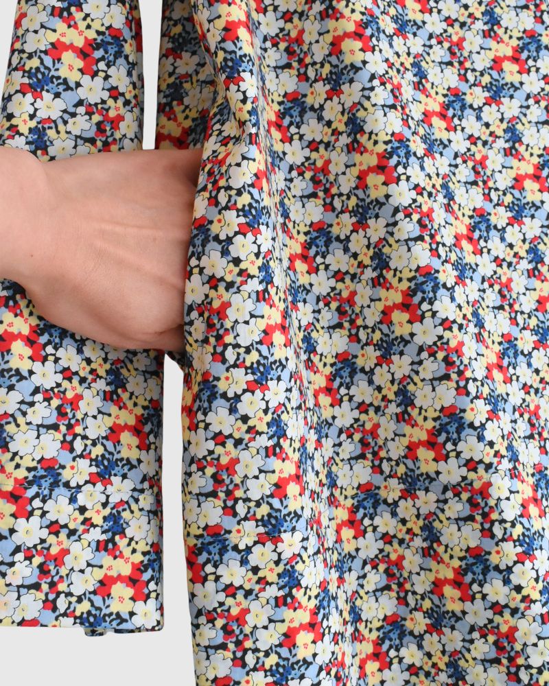 Boat neck blouse (LIBERTY)  in Red