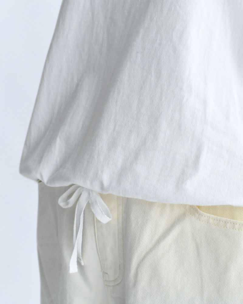 Sleeveless Drawstring T-shirt White