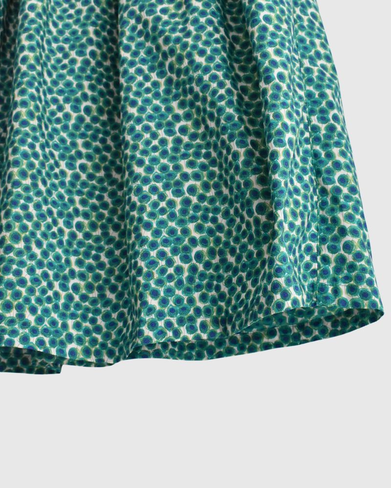 LIBERTY Print Skirt in GreenFlower