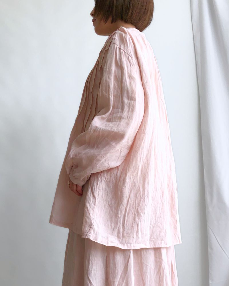 French Linen Shirt in Pink