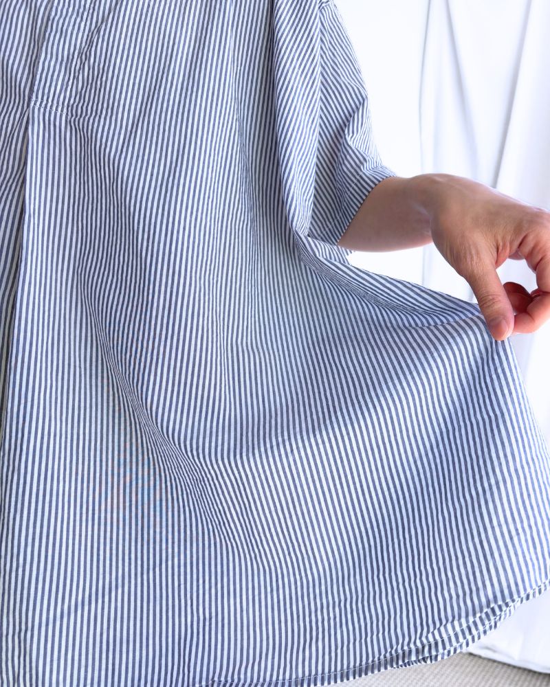 Striped Gathered Shirt in Stripe A