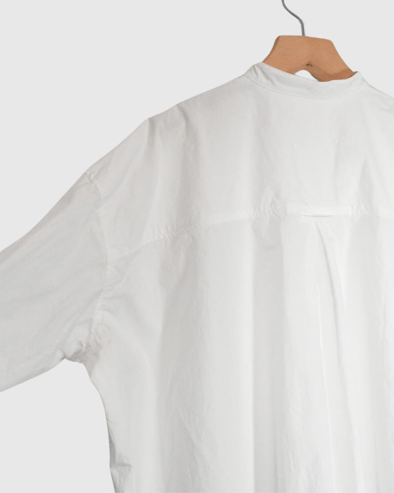 BAND COLLAR BIG SHIRT in White