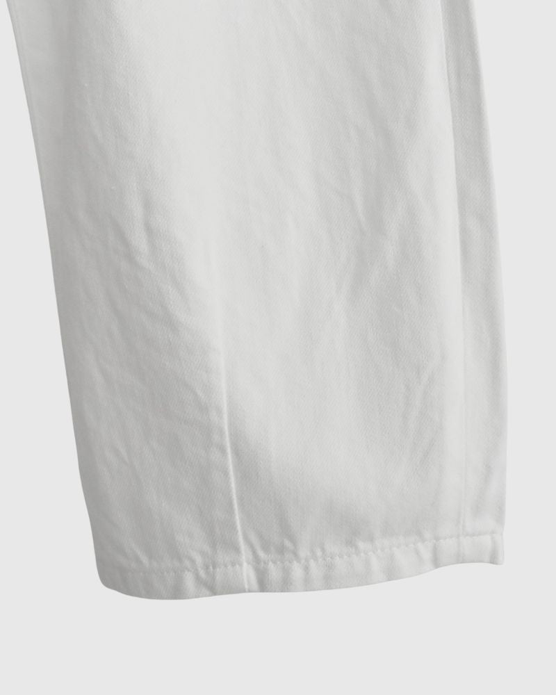 Cocoon Tapered Pants (DENIM) in White