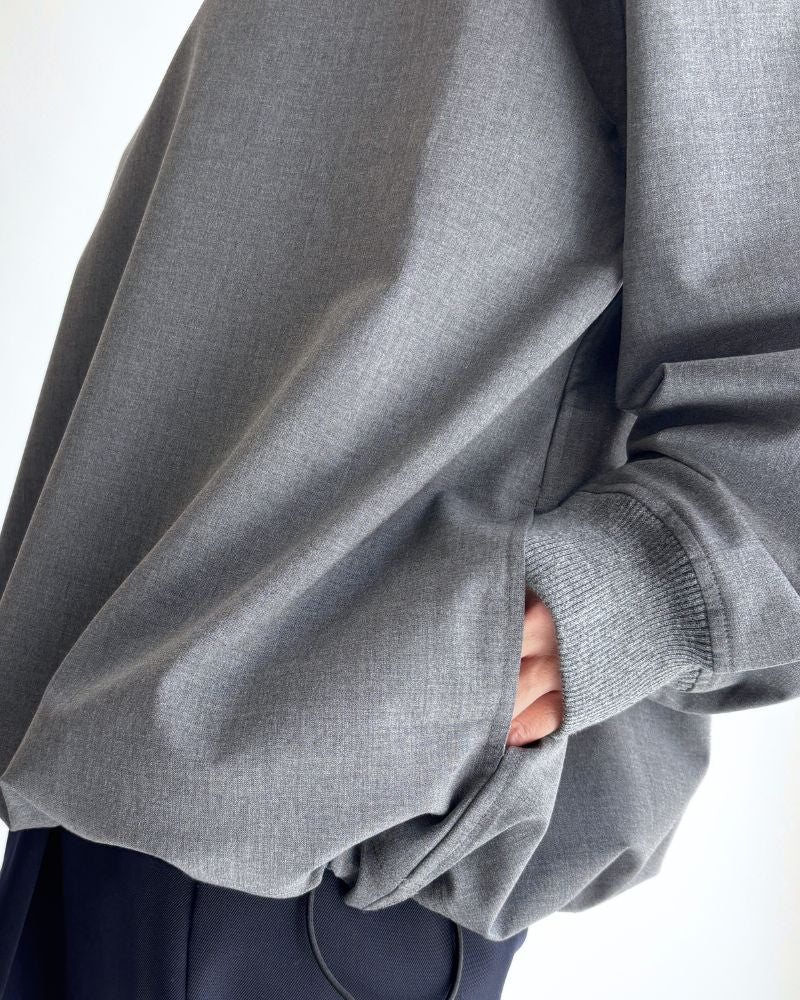 Unisex Drawstring Pullover in Gray